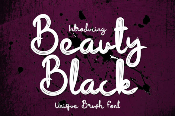 Beauty Black: A Refined Brushed Script Font for Elegant Editorial Design