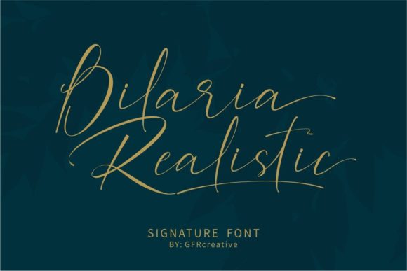 Bilaria Realistic Script Font for Elegant Handmade Design