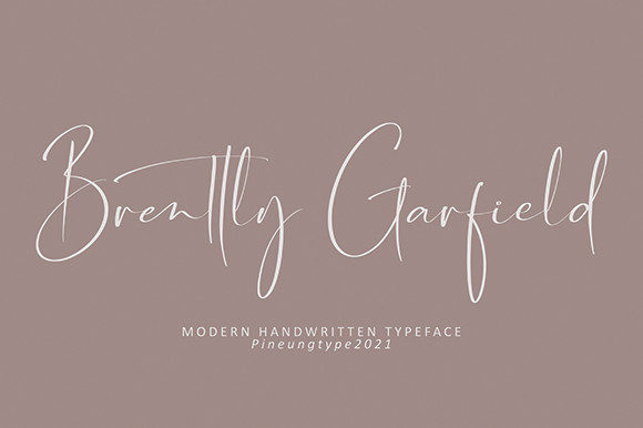 Brently Garfield Font: A Refined Script Handwritten Typeface for Elegant Branding
