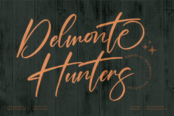 Delmonte Hunters Script Font for Editorial Elegance