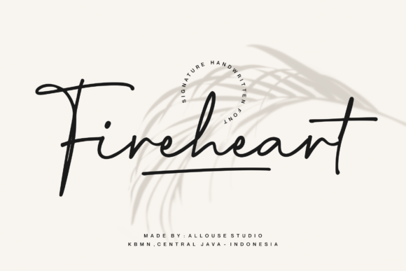 Fireheart Script Font for Handmade Creatives