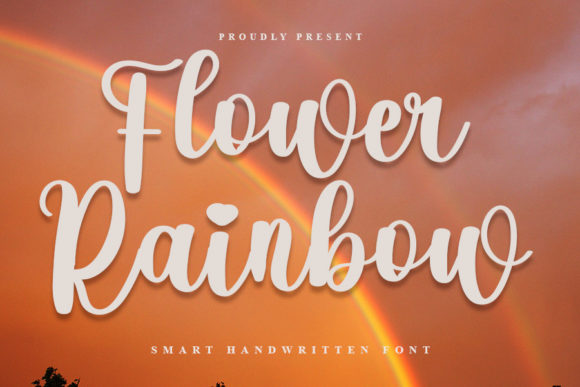Flower Rainbow Script Font for Creative Branding