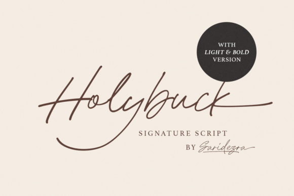 Holybuck Script Font for Elegant Handmade Branding
