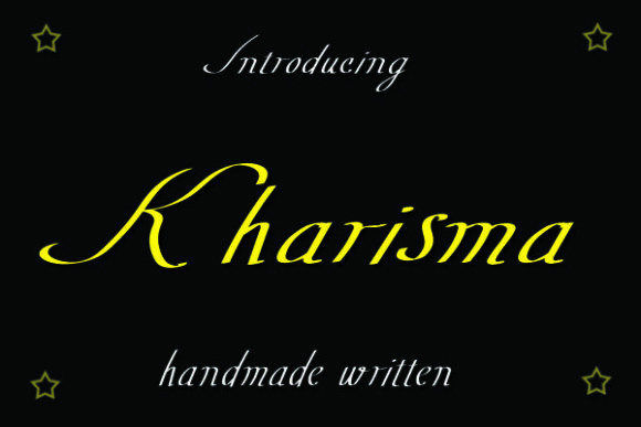 Kharisma Script Font for Handmade Luxury Design
