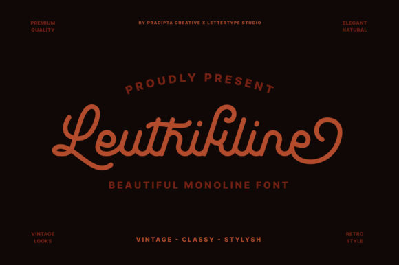 Leuthikline: A Vintage Script Font That Elevates Small Business Branding