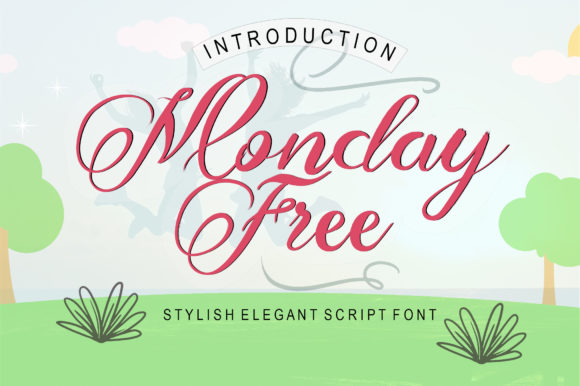 Monday Free Script Font for Elegant Campaign Design