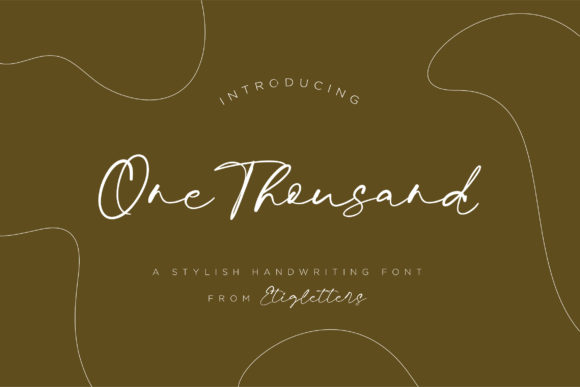One Thousand Script Font for Elegant Digital Branding