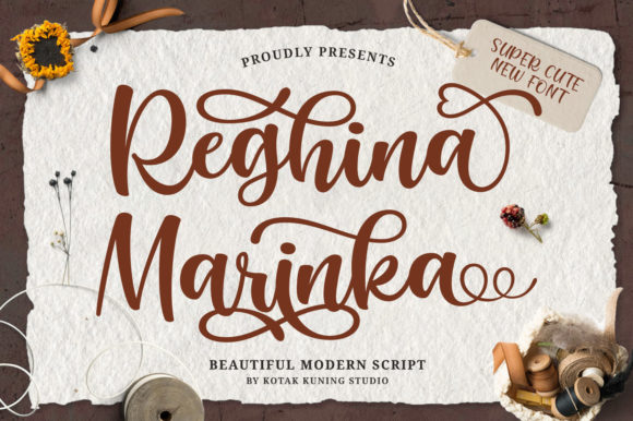 Reghina Marinka: Elegant Script Font for Small Business Branding
