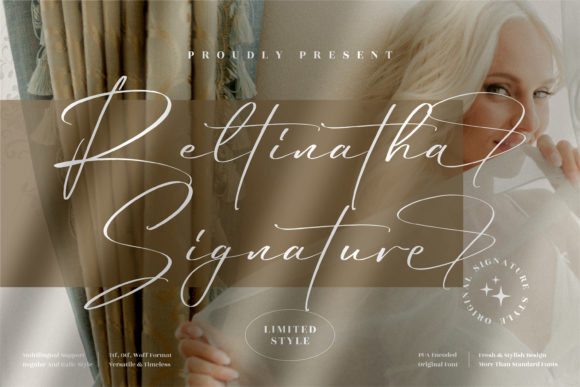 Reltinatha Signature: A Refined Script Font for Elegant Brand Identity