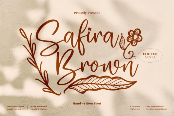 Safira Brown Font for Business Branding