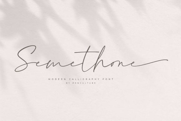 Semethone: A Script Handwritten Font for Elegant Editorial Moments
