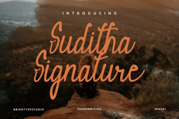Suditha Signature: A Beautiful Script Handwritten Font for Real Branding