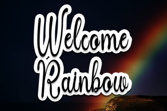 Welcome Rainbow Script Font for Elegant Handmade Design