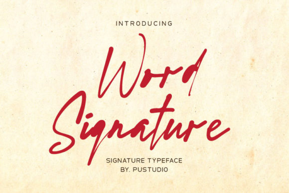 Word Signature: A Playful Script Font for Creative Content